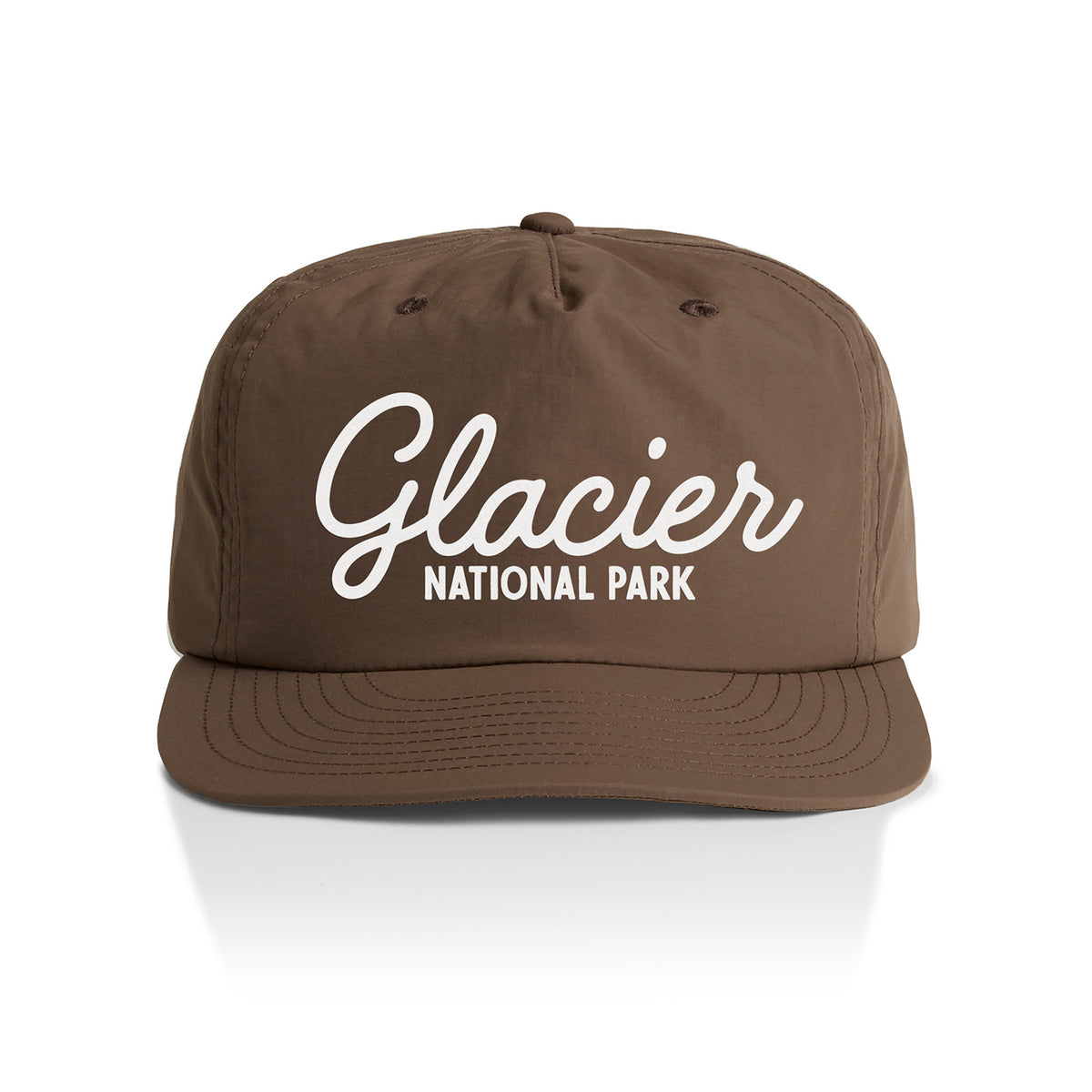 Glacier National Park Cursive Nylon Snapback