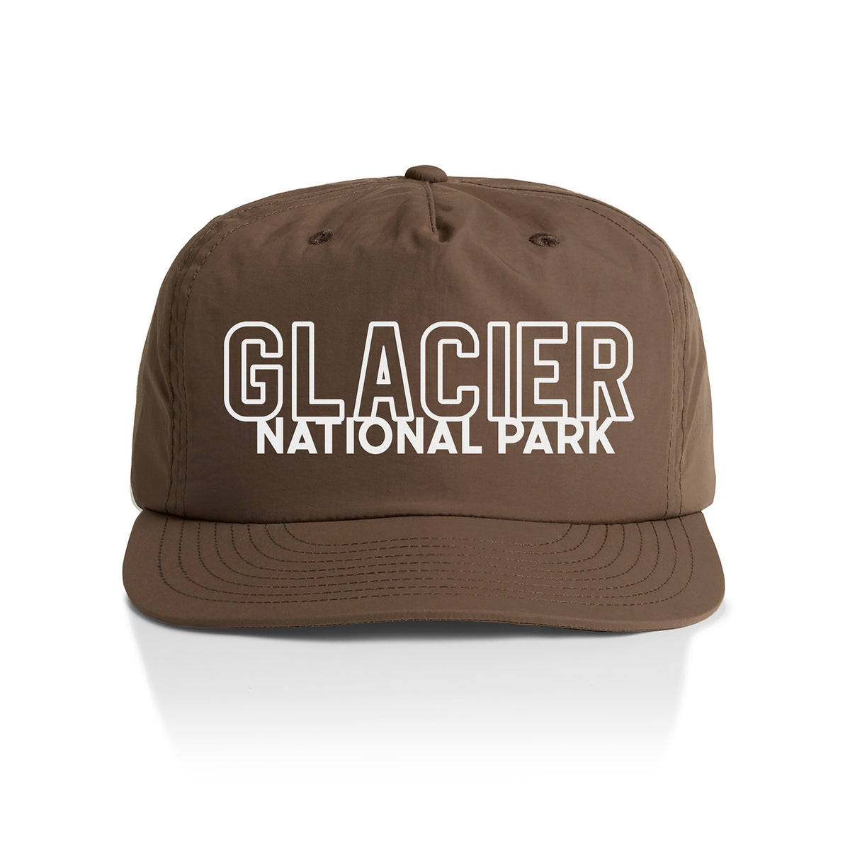 Glacier National Park Outline Nylon Snapback