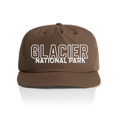 Glacier National Park Outline Nylon Snapback