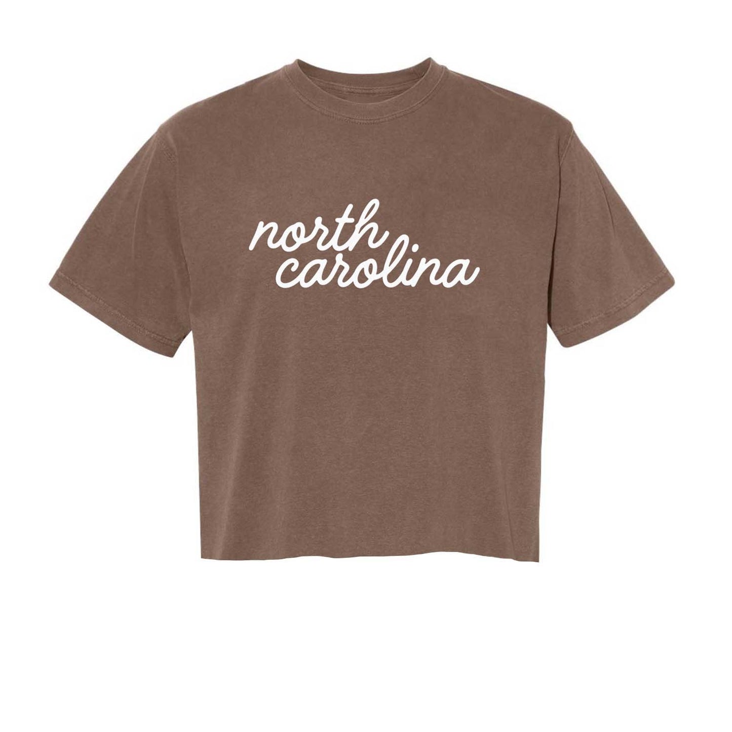 North Carolina Cursive Washed Crop Tee