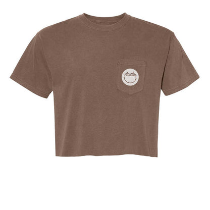Austin Cursive Smile Pocket Tee