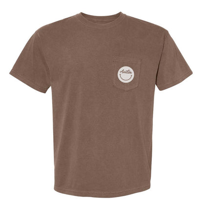 Austin Cursive Smile Pocket Tee