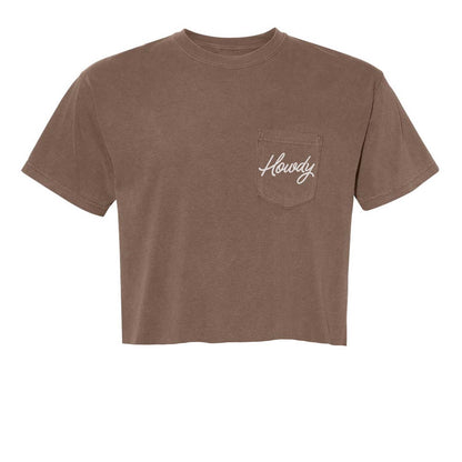 Howdy Cursive Pocket Tee