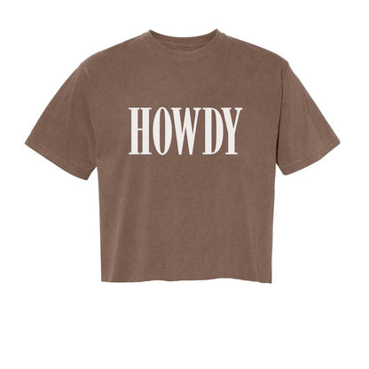 Howdy Western Washed Crop Tee