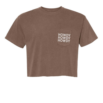 Howdy Howdy Howdy Crop Pocket Tee