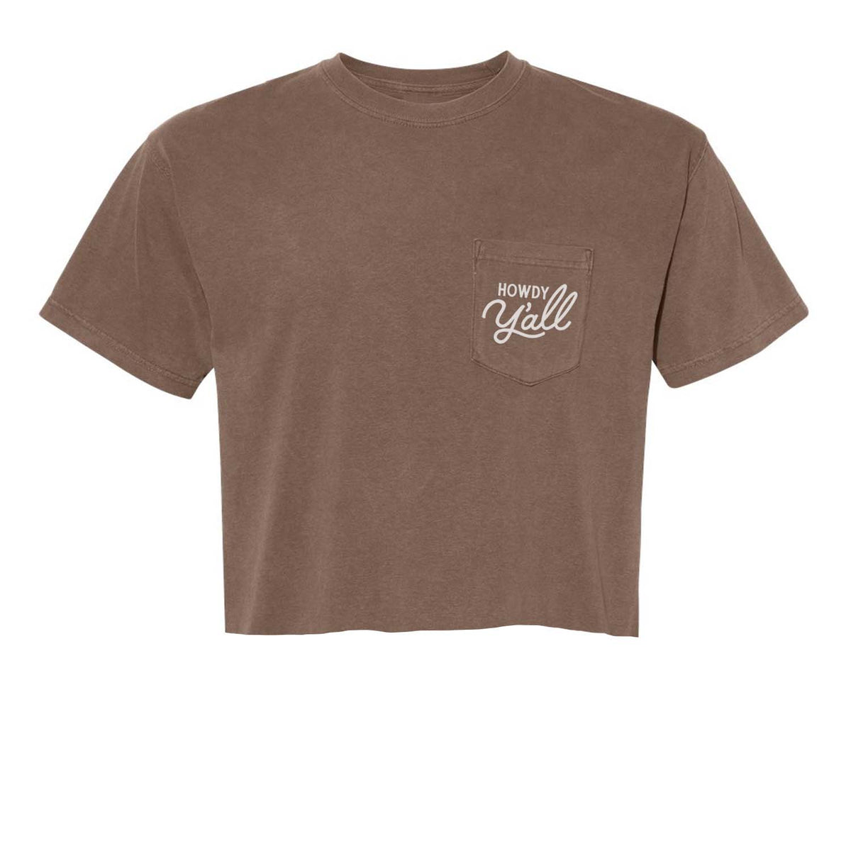 Howdy Y'all Crop Pocket Tee