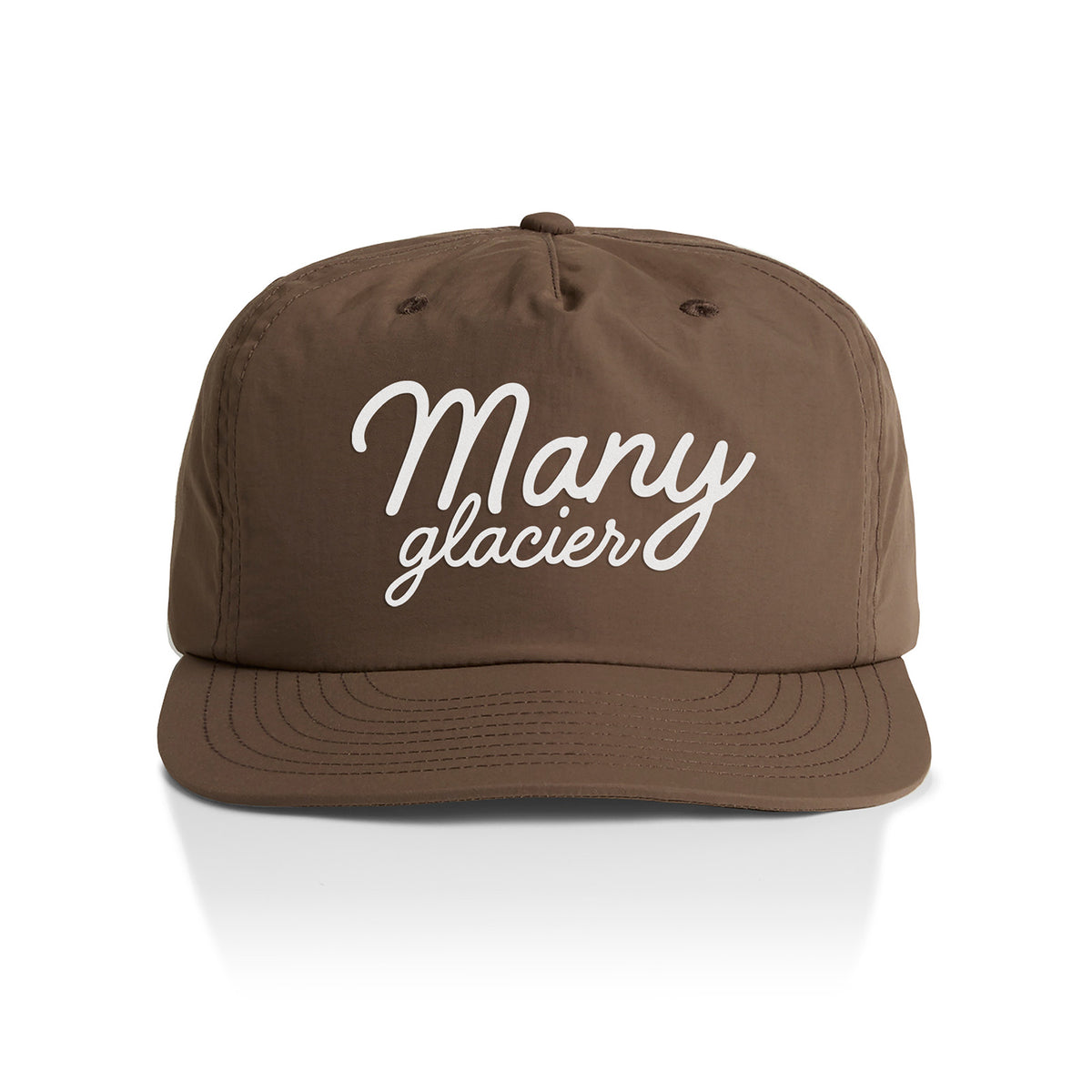 Many Glacier Cursive Nylon Snapback