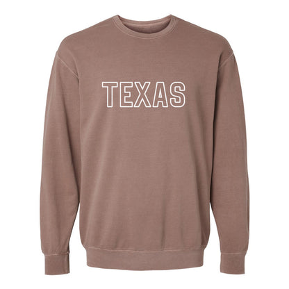 Texas Outline Washed Sweatshirt