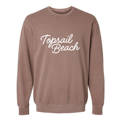 Topsail Beach Cursive Washed Sweatshirt