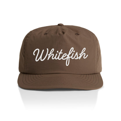 Whitefish Cursive Nylon Snapback