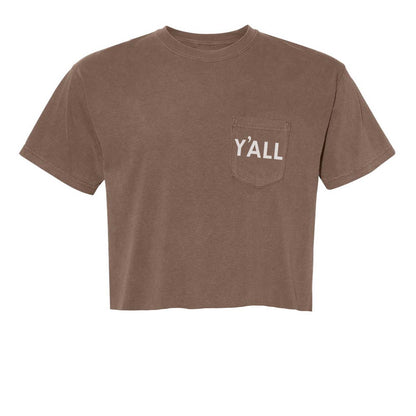 Y'all Crop Pocket Tee