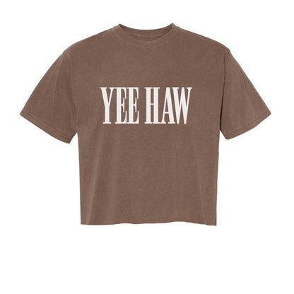 Yee Haw Western Washed Crop Tee