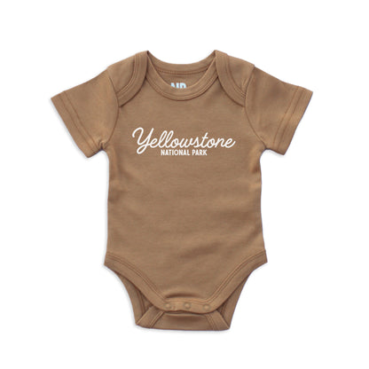 Yellowstone National Park Cursive Onesie