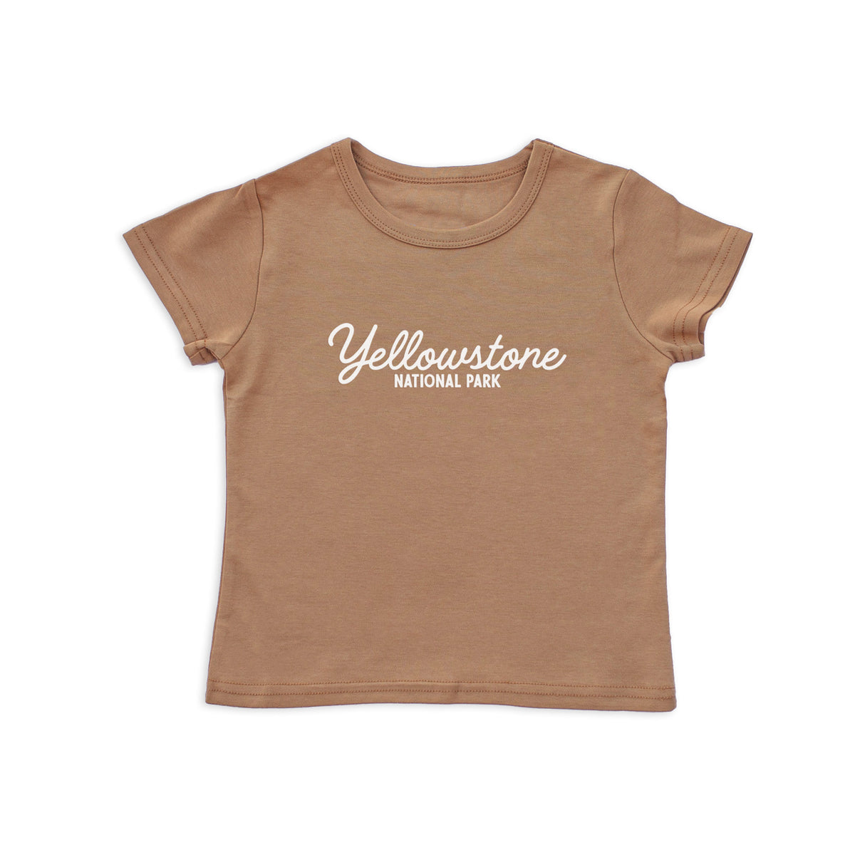 Yellowstone National Park Cursive Kids Tee