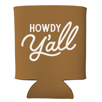 Howdy Y'all Cursive Koozie
