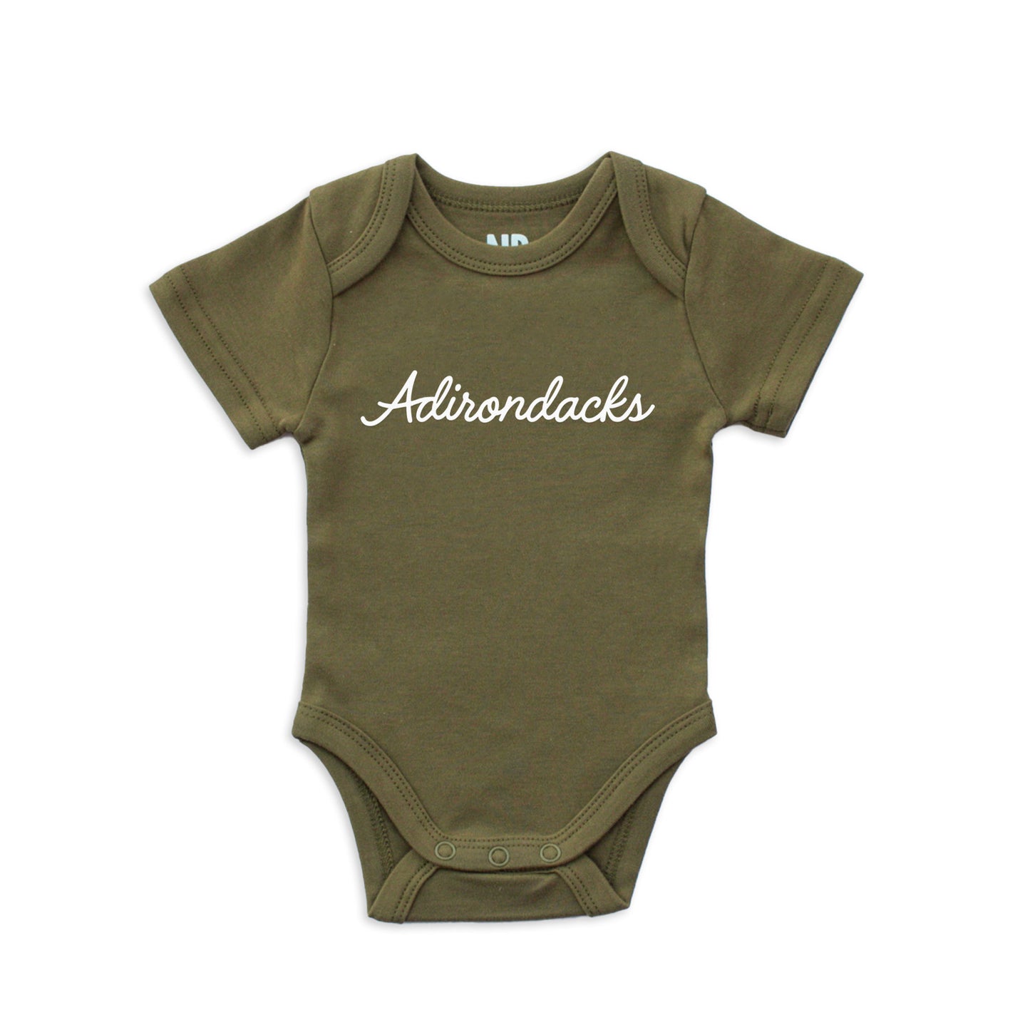 Adirondacks Cursive Onesie