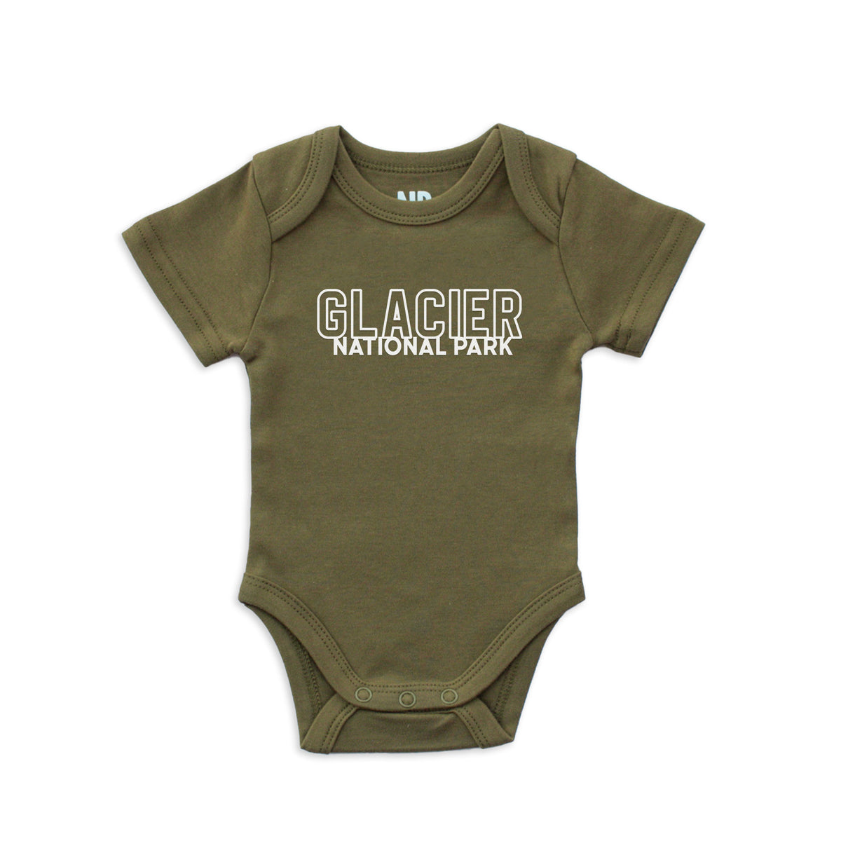 Glacier National Park Outline Onesie