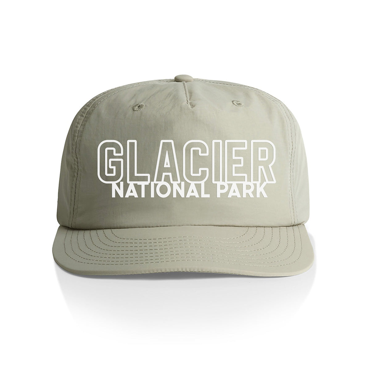 Glacier National Park Outline Nylon Snapback