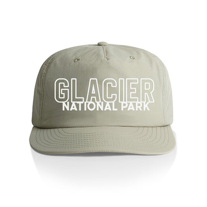 Glacier National Park Outline Nylon Snapback