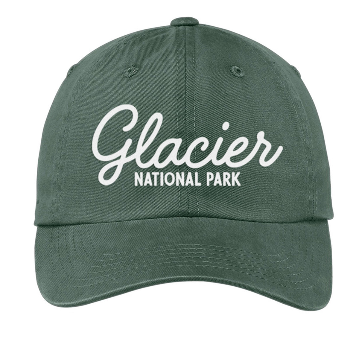 Glacier National Park Cursive Baseball Cap
