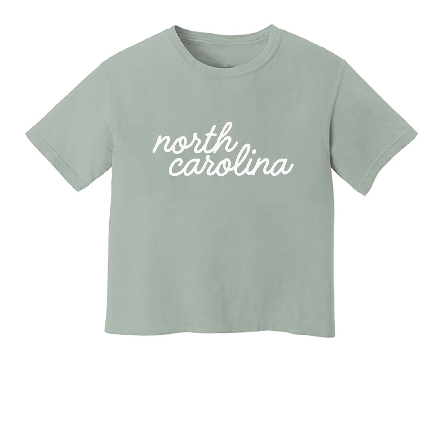 North Carolina Cursive Washed Crop Tee