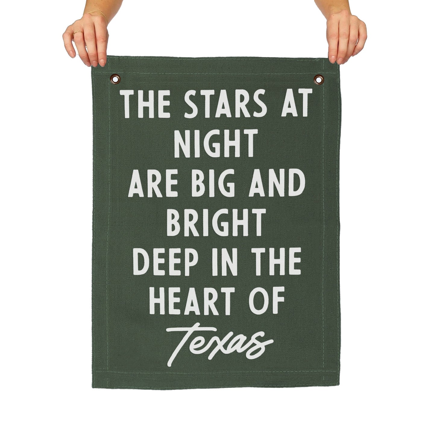 Deep In The Heart of Texas Large Canvas Flag