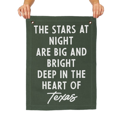 Deep In The Heart of Texas Large Canvas Flag