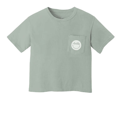 Austin Cursive Smile Pocket Tee
