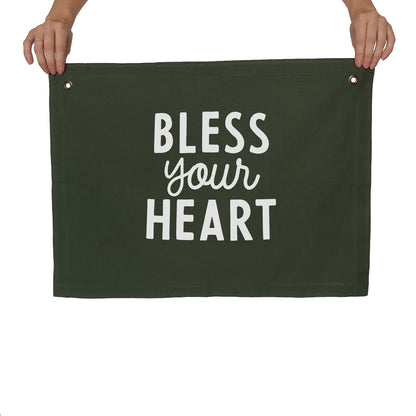 Bless Your Heart Large Canvas Flag