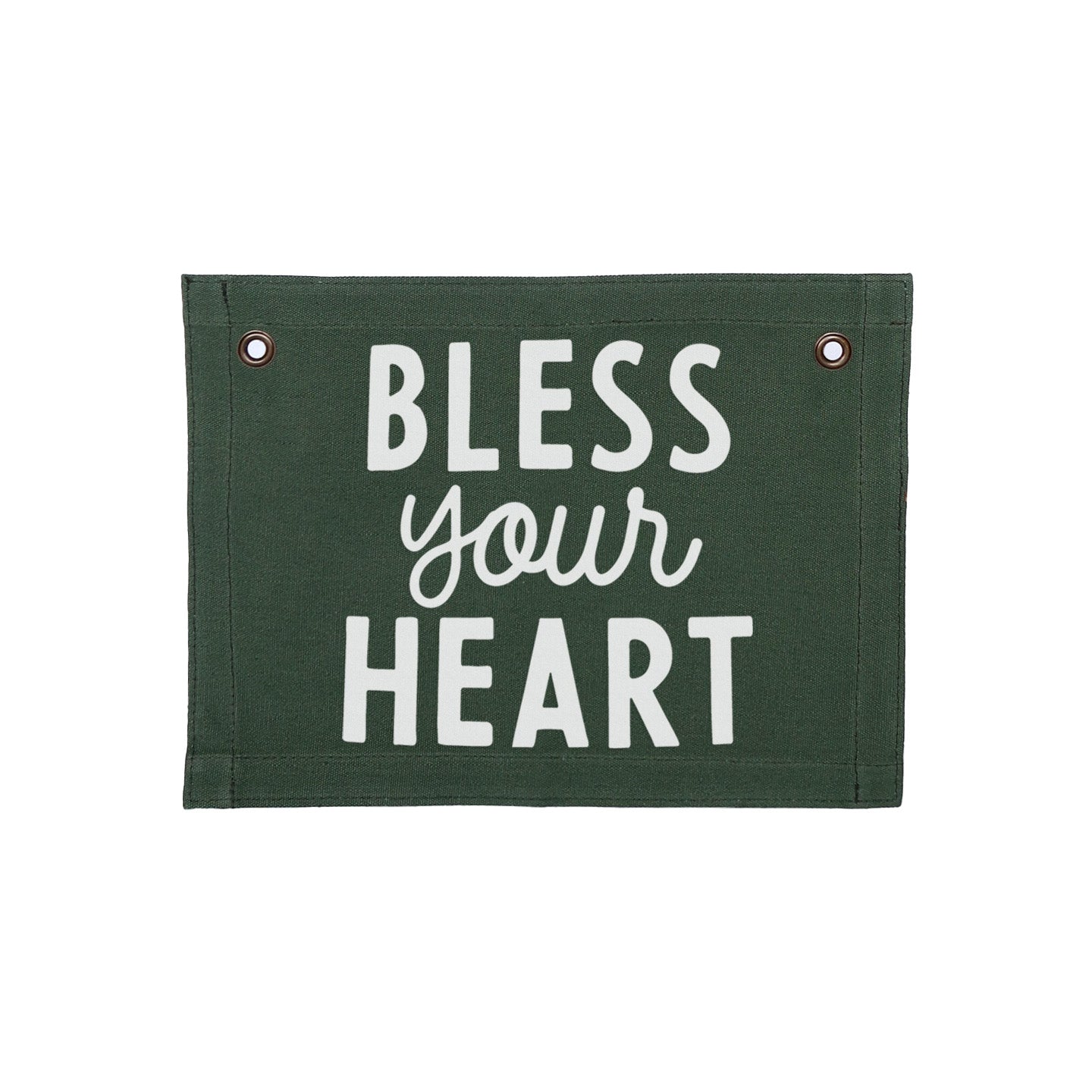 Bless your Heart Small Canvas Flag