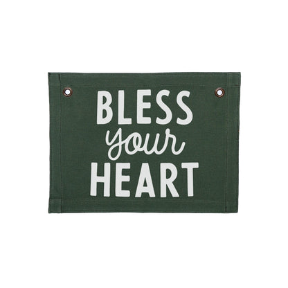 Bless your Heart Small Canvas Flag