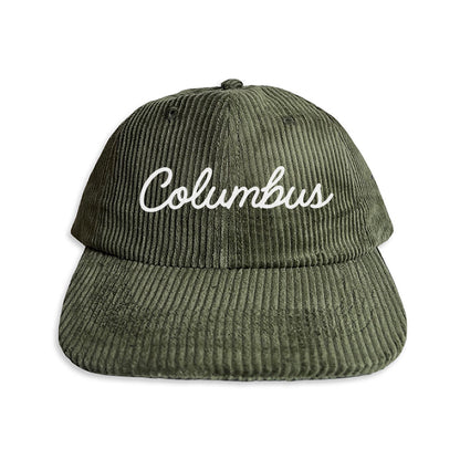 Columbus Cursive Corduroy Cap