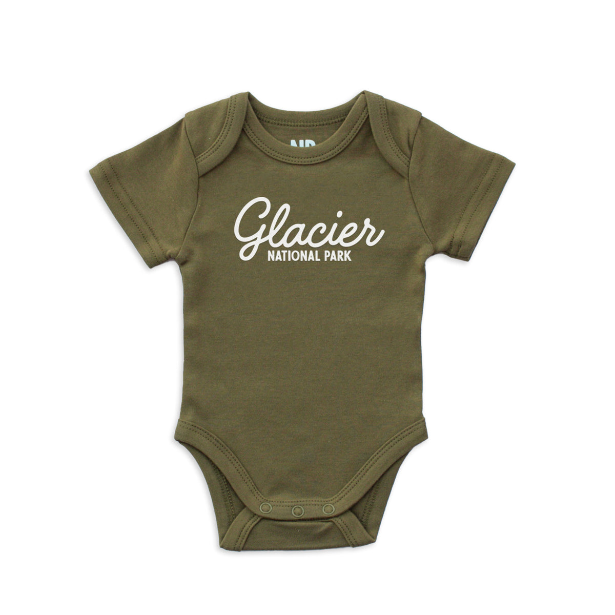 Glacier National Park Cursive Onesie