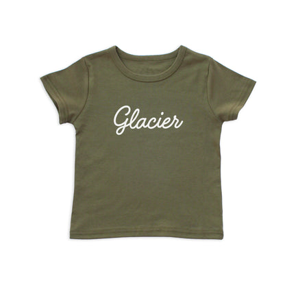 Glacier Cursive Kids Tee