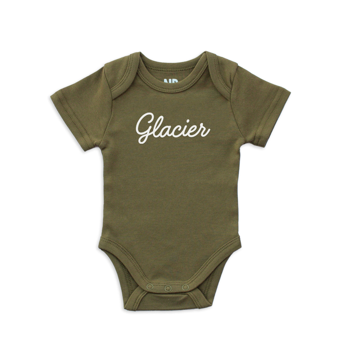 Glacier Cursive Onesie