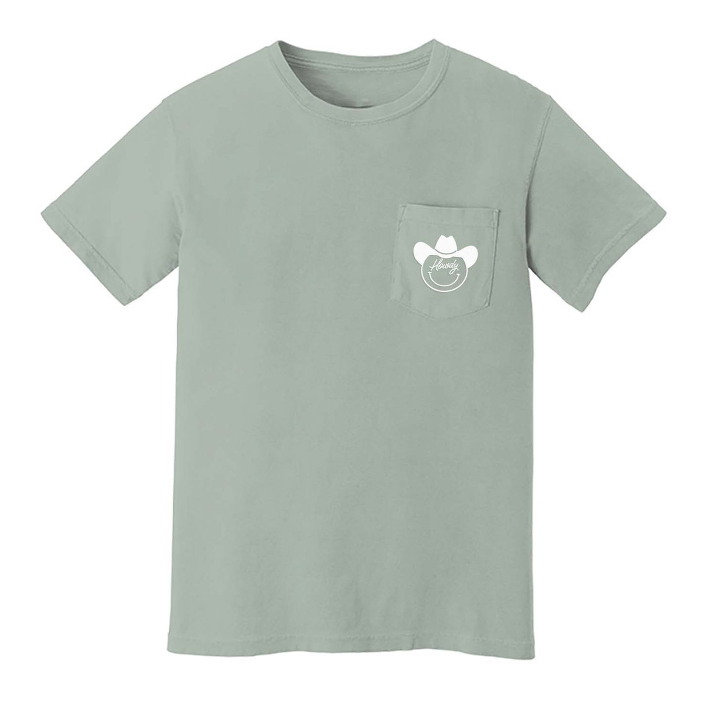 Howdy Cowboy Cursive Pocket Tee