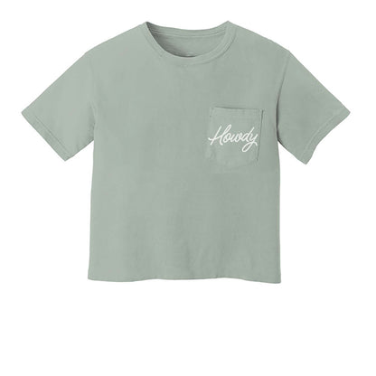 Howdy Cursive Pocket Tee