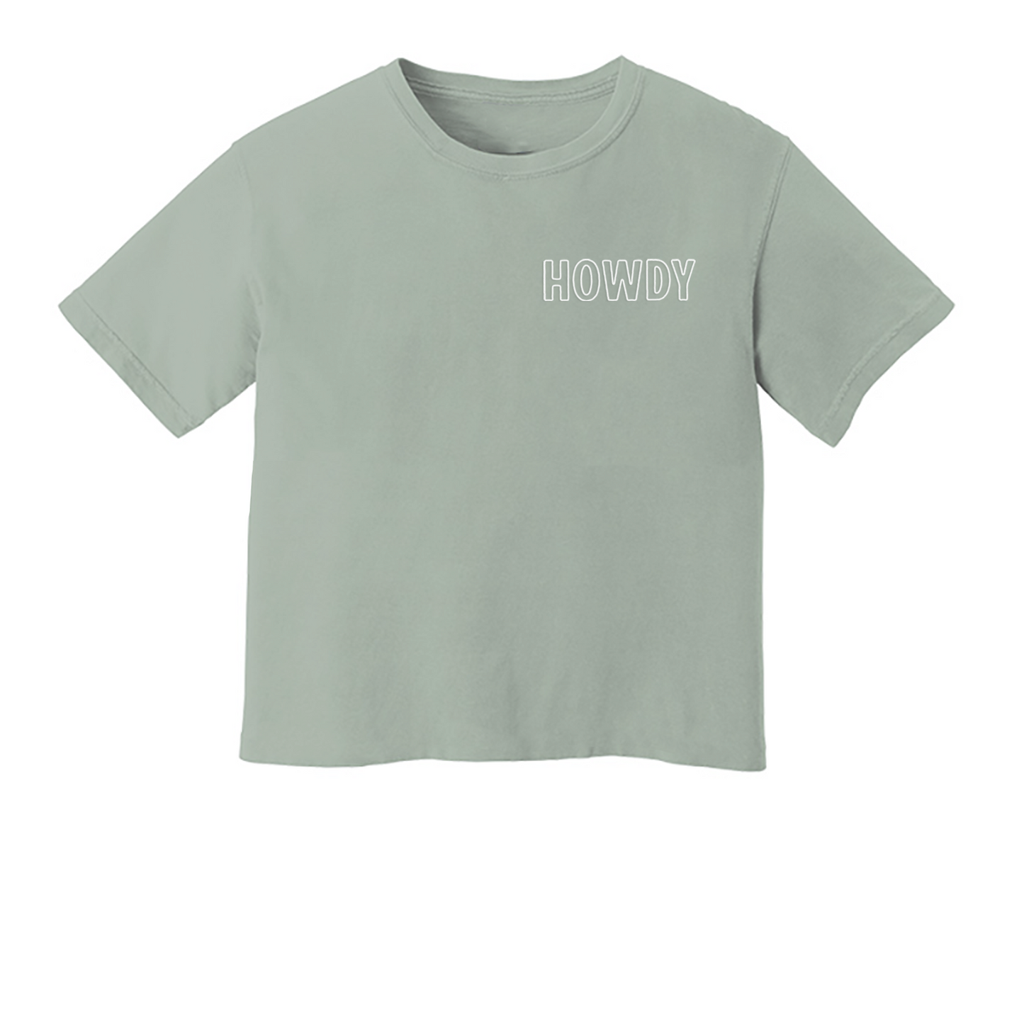 Howdy Outline Washed Tee - Small Design