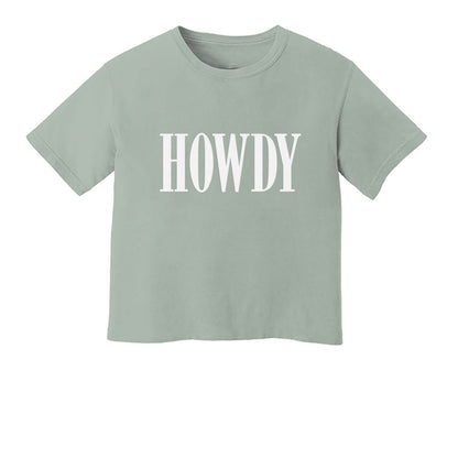 Howdy Western Washed Crop Tee