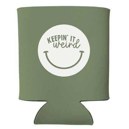 Keepin' It Weird Smile Koozie