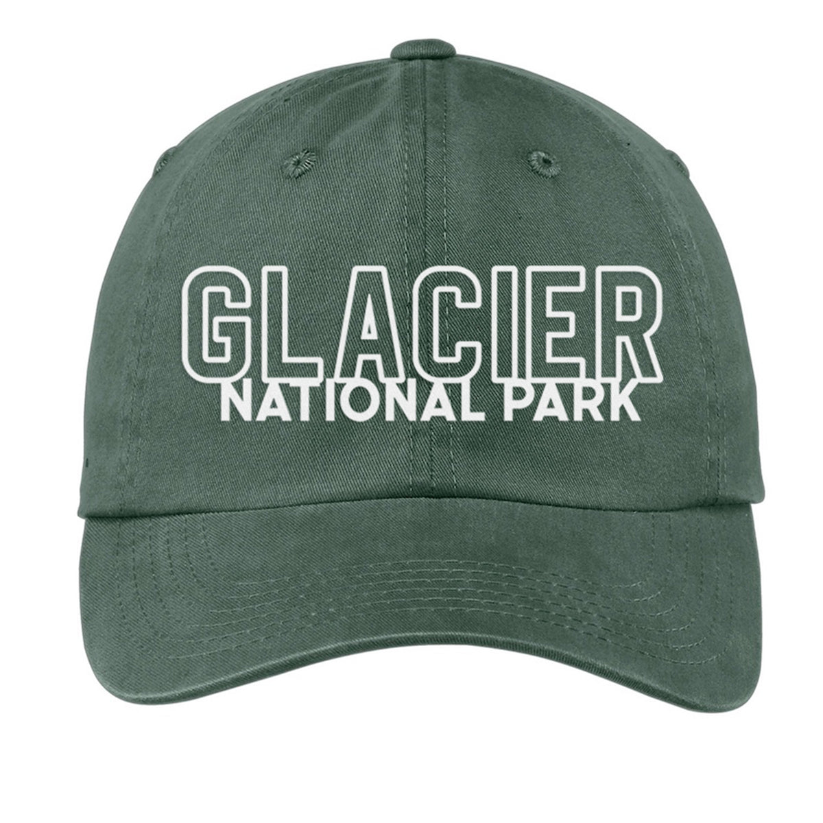 Glacier National Park Outline Baseball Cap