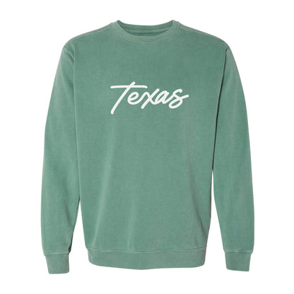 Texas Cursive Washed Sweatshirt