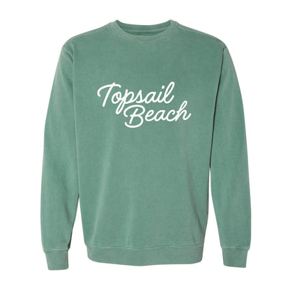 Topsail Beach Cursive Washed Sweatshirt