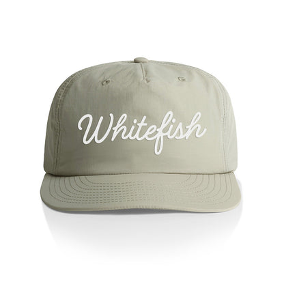 Whitefish Cursive Nylon Snapback