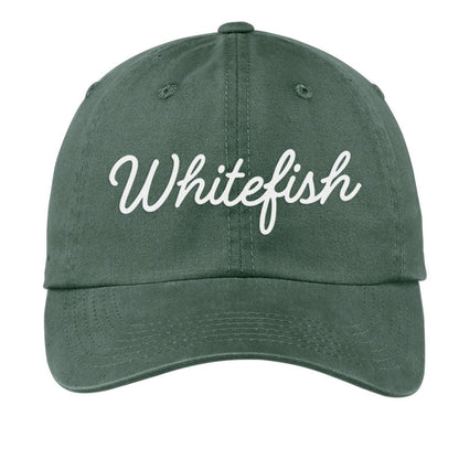 Whitefish Cursive Baseball Cap