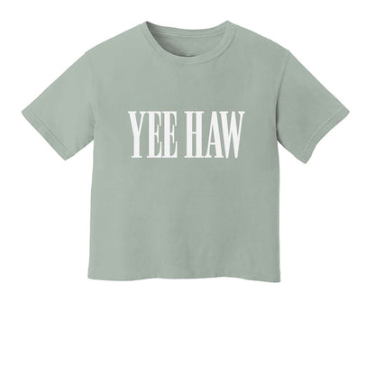 Yee Haw Western Washed Crop Tee