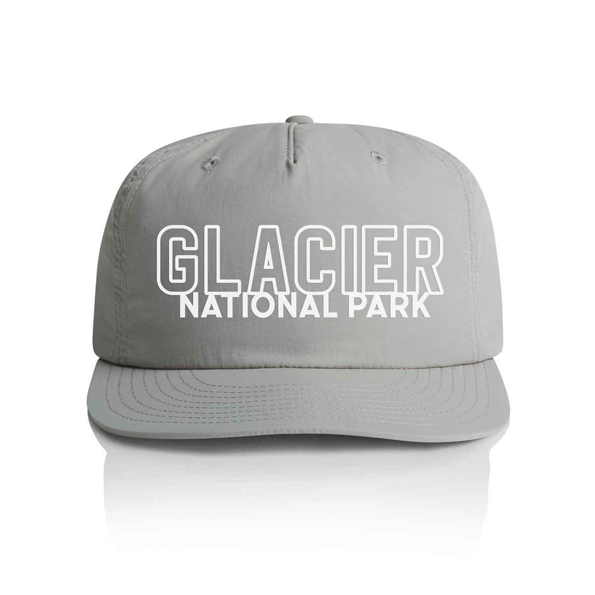 Glacier National Park Outline Nylon Snapback