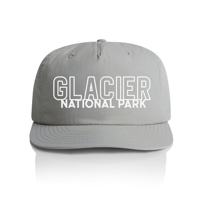 Glacier National Park Outline Nylon Snapback