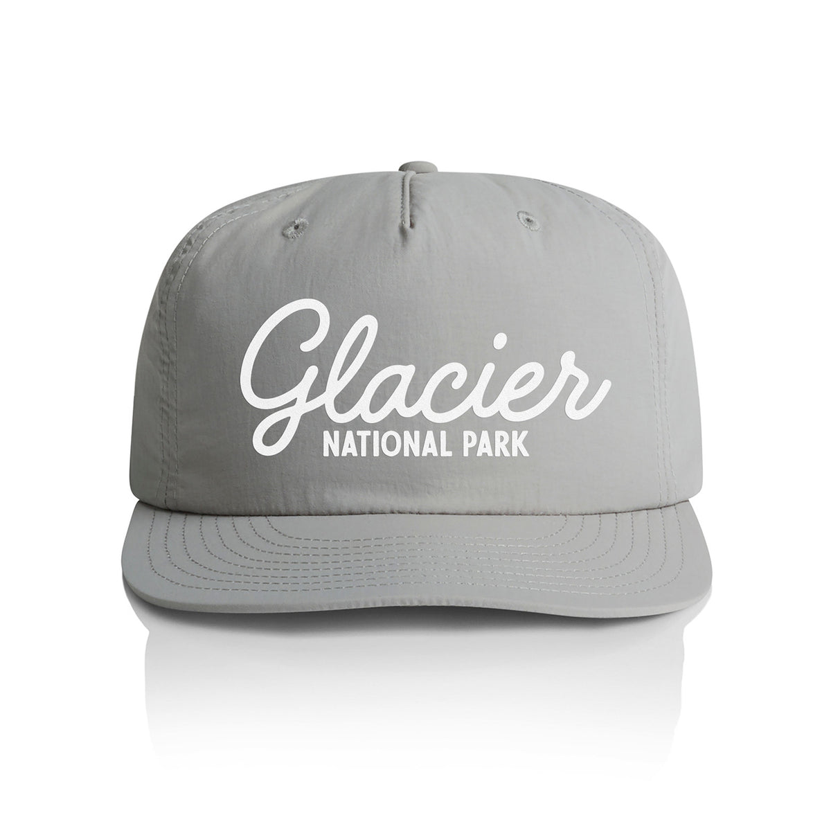 Glacier National Park Cursive Nylon Snapback