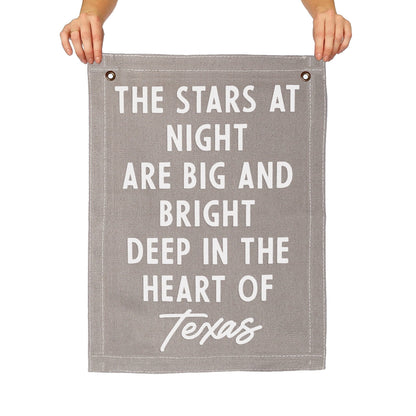 Deep In The Heart of Texas Large Canvas Flag